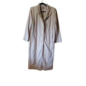 Wellington Fashion Kashmiracle Long Coat Cream Women's Size Large Vintage